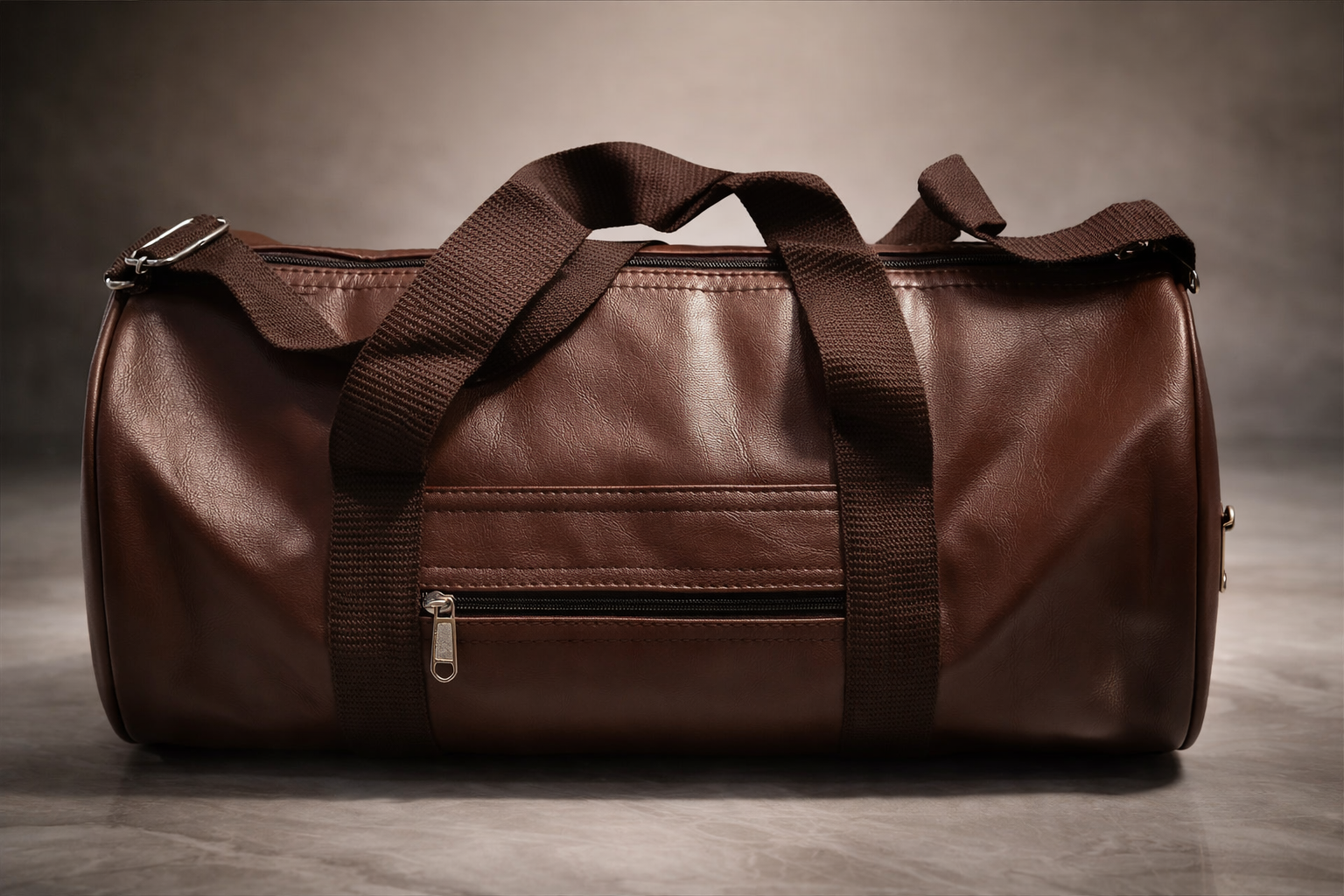 Uniqueonn LuxeCarry Premium Saddle Brown Leather-Finish 20-Liter Duffle Bag For Travel, Gym & Daily Essentials