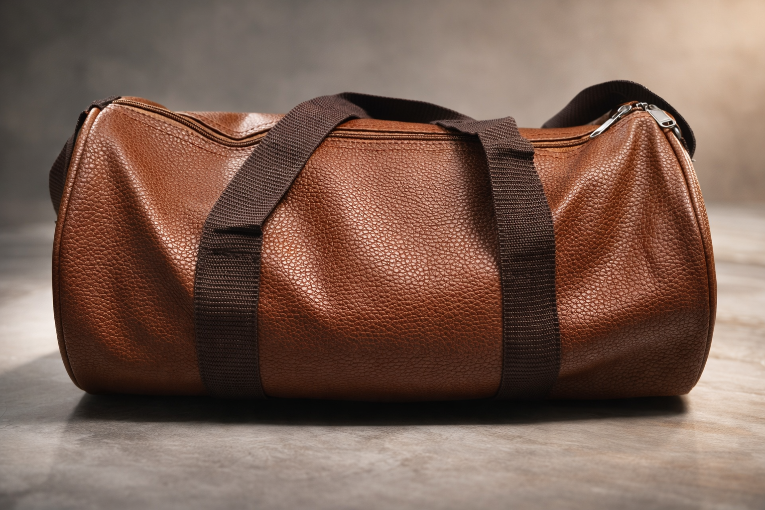 Uniqueonn LuxeCarry Premium Warm Mid-Brown Leather-Finish 20-Liter Duffle Bag For Travel, Gym & Daily Essentials
