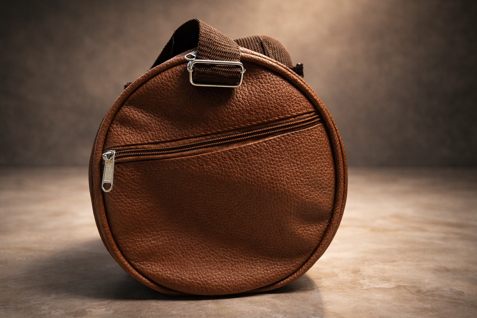 Uniqueonn LuxeCarry Premium Warm Mid-Brown Leather-Finish 20-Liter Duffle Bag For Travel, Gym & Daily Essentials