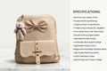 Uniqueonn ChicCarry Beige White Mini Faux Leather Backpack | Cute, Elegant & Multi-Purpose Everyday Bag
