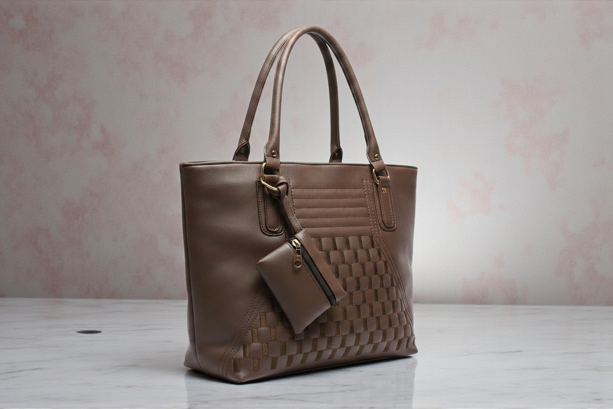 Uniqueonn UrbanTote Chocolate Brown Premium Faux Leather Tote Bag | Spacious, Structured & Everyday Luxury Carry