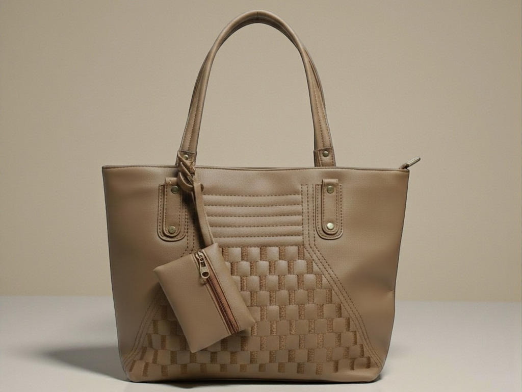 Uniqueonn UrbanTote Ivory Beige Premium Faux Leather Tote Bag | Spacious, Structured & Everyday Luxury Carry