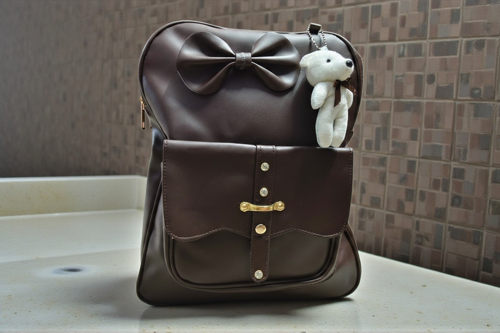 Uniqueonn ChicCarry SaddleBrown Mini Faux Leather Backpack | Cute, Elegant & Multi-Purpose Everyday Bag