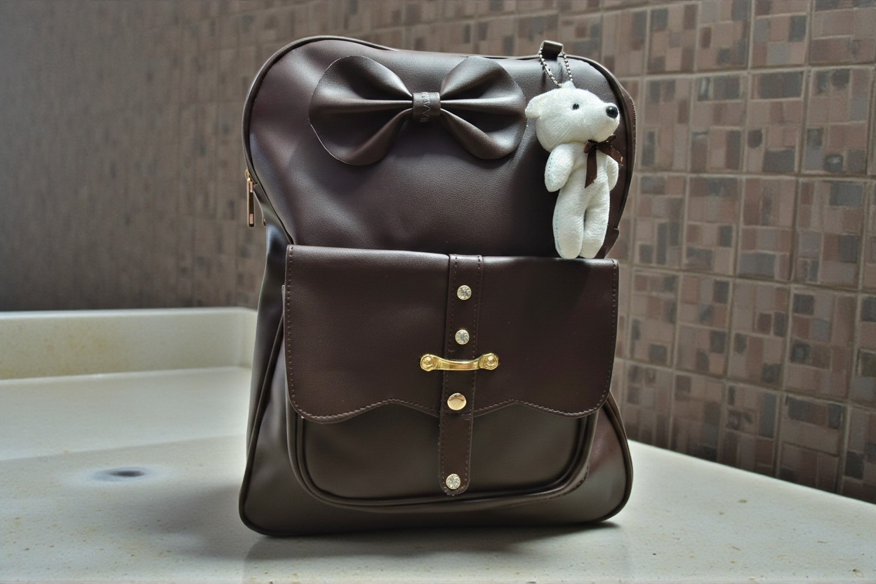 Uniqueonn ChicCarry SaddleBrown Mini Faux Leather Backpack | Cute, Elegant & Multi-Purpose Everyday Bag