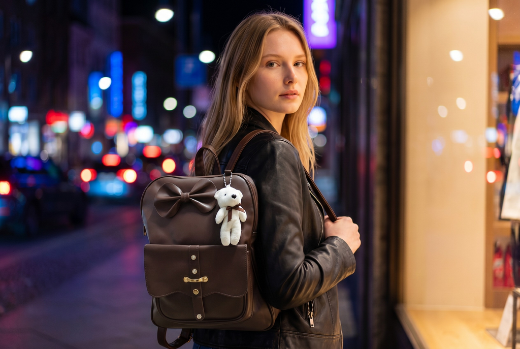 Uniqueonn ChicCarry SaddleBrown Mini Faux Leather Backpack | Cute, Elegant & Multi-Purpose Everyday Bag