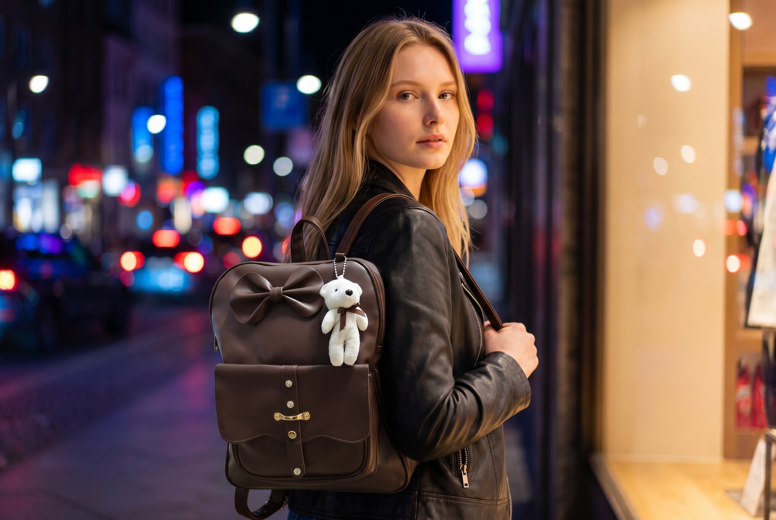 Uniqueonn ChicCarry SaddleBrown Mini Faux Leather Backpack | Cute, Elegant & Multi-Purpose Everyday Bag