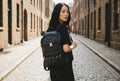Uniqueonn GlamCarry Classic Black Faux Leather Backpack | Stylish, Spacious & Everyday Multi-Purpose Bag